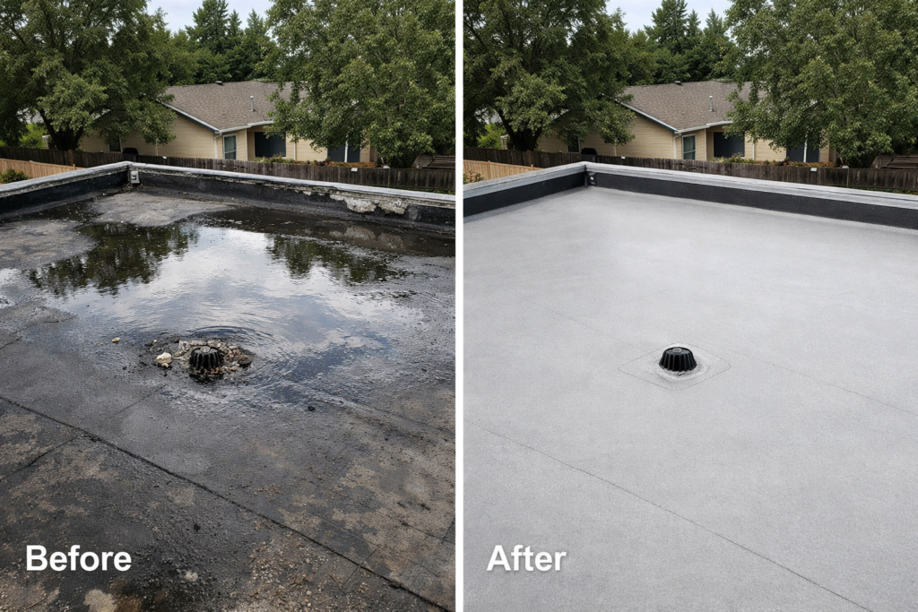 flat roofing installation